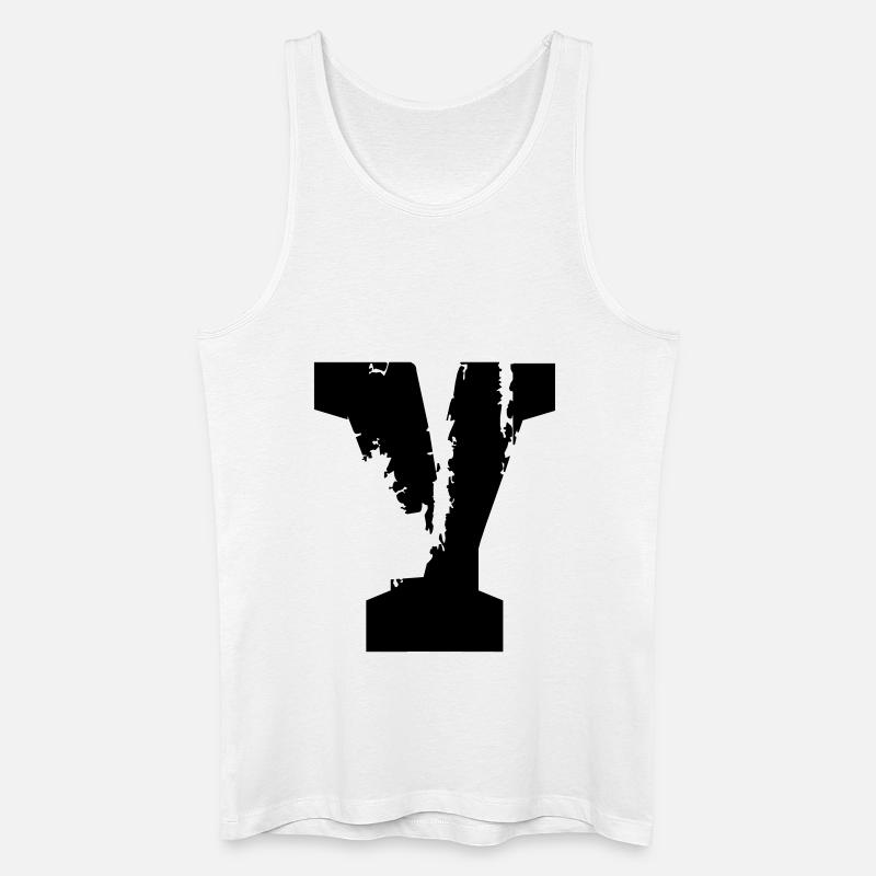 Y - Buchstabe - Männer Bio Tank Top - Weiß