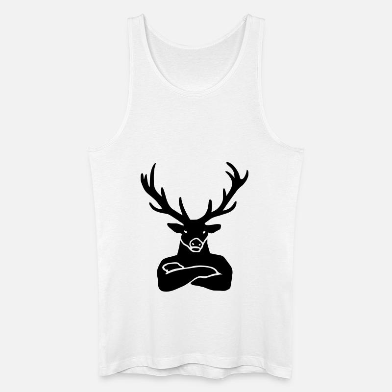 Platzhirsch - Männer Bio Tank Top - Weiß