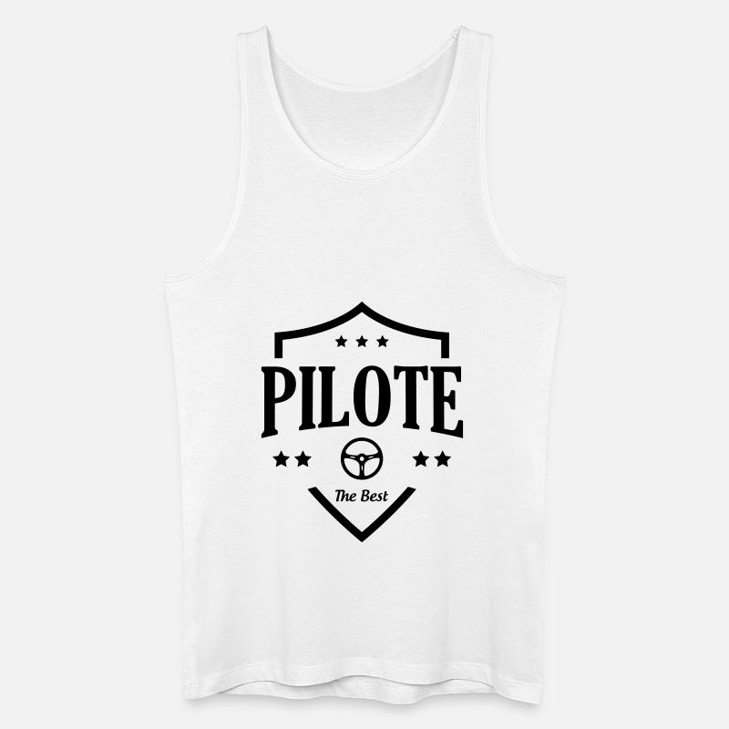Rennfahrer / Pilot / Auto / Luftfahrt / Luft - Männer Bio Tank Top - Weiß