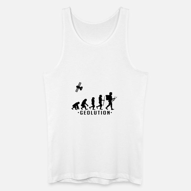 Geocaching evolution Shirt Geolution - Männer Bio Tank Top - Weiß