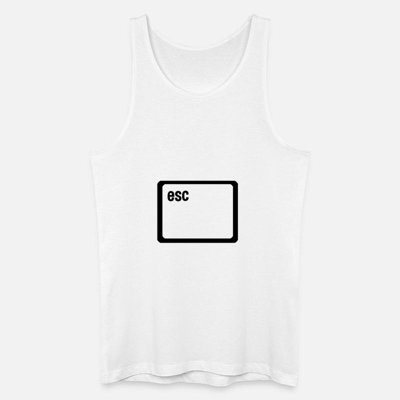 Esc Key - Männer Bio Tank Top - Weiß