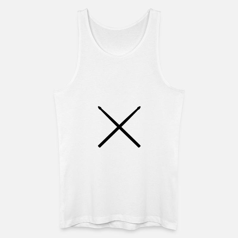 Schlagzeug Sticks - Männer Bio Tank Top - Weiß