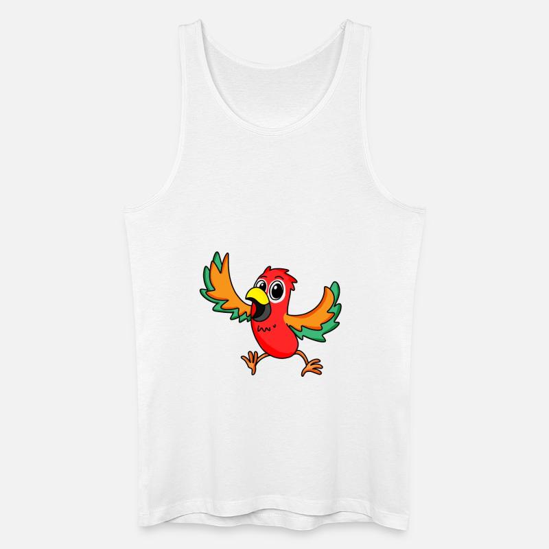 Papagei - Männer Bio Tank Top - Weiß