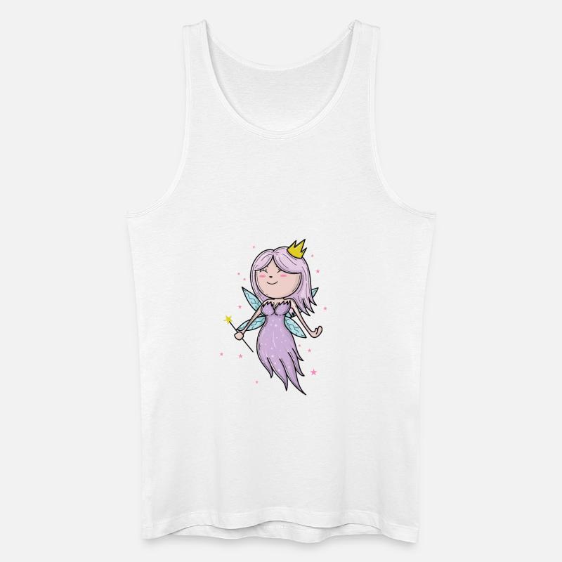 Prinzessin als Fee Tochter - Männer Bio Tank Top - Weiß