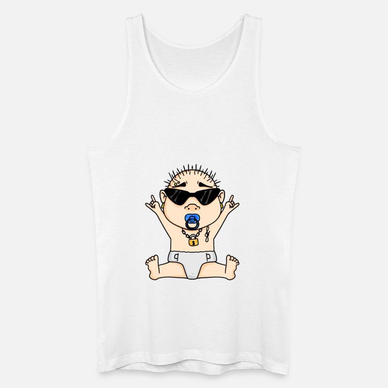 Cool Baby - Männer Bio Tank Top - Weiß