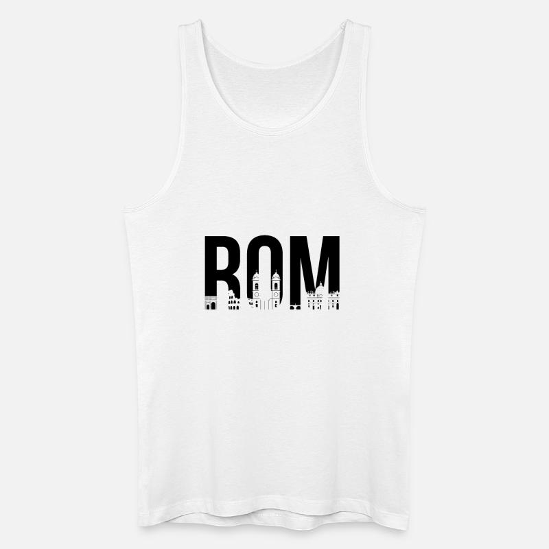 Rom skyline - Männer Bio Tank Top - Weiß