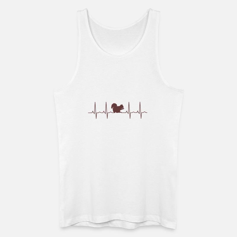 Eichhörnchen Herzschlag - Männer Bio Tank Top - Weiß