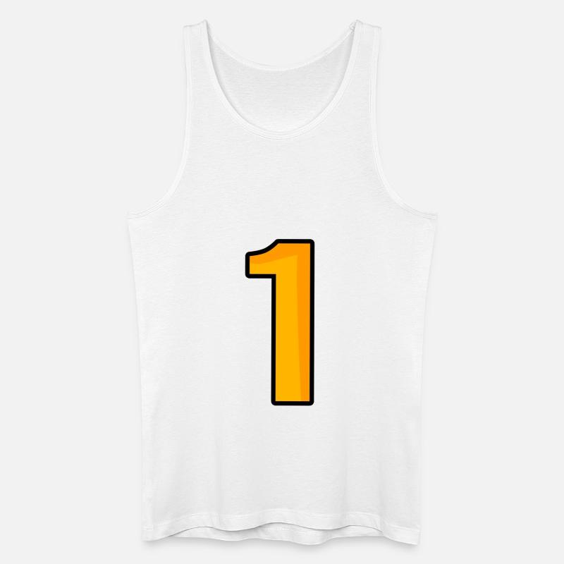 Nummer 1 - Männer Bio Tank Top - Weiß