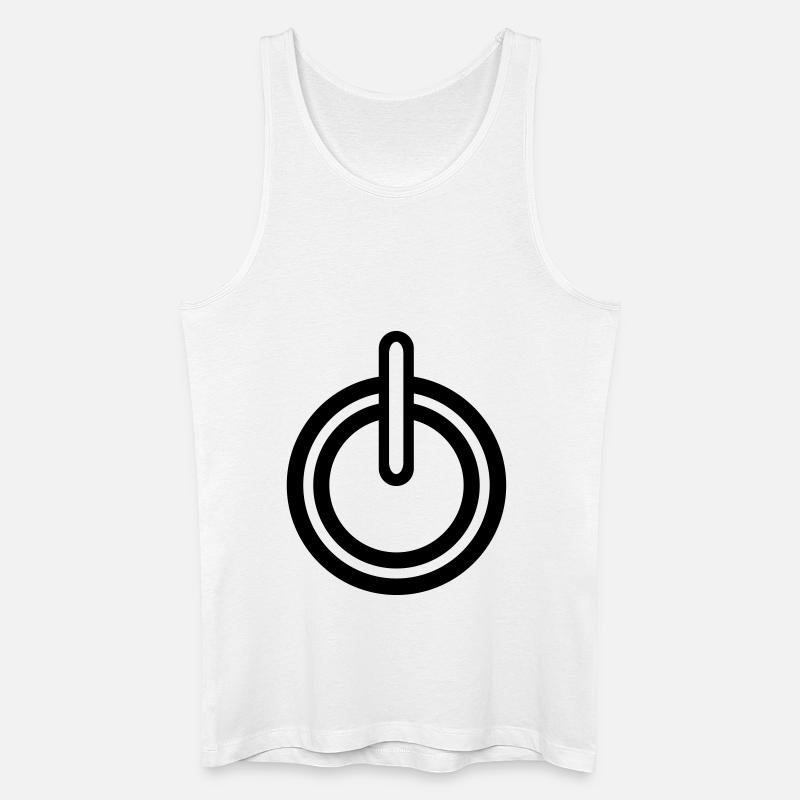 Power Strom Symbol - Männer Bio Tank Top - Weiß