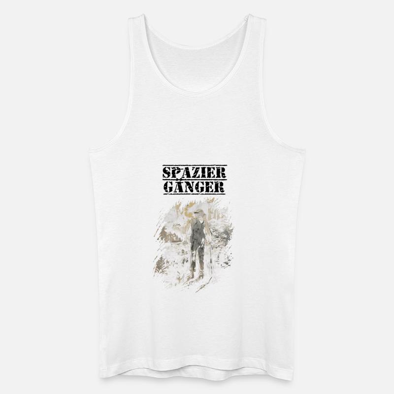 Spaziergänger - Männer Bio Tank Top - Weiß