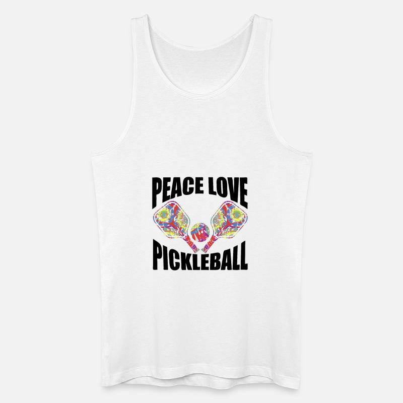 Pickleball Paddle Design - Männer Bio Tank Top - Weiß