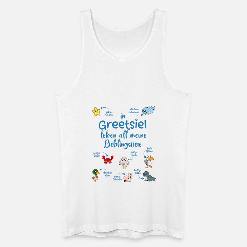 Meine Lieblingstiere in Greetsiel - Männer Bio Tank Top - Weiß