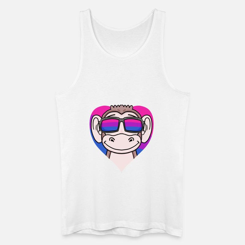 Bisexuell Affe Geschenk - Männer Bio Tank Top - Weiß