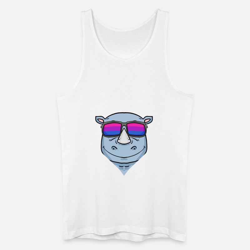 Bisexuell Nashorn Geschenk - Männer Bio Tank Top - Weiß