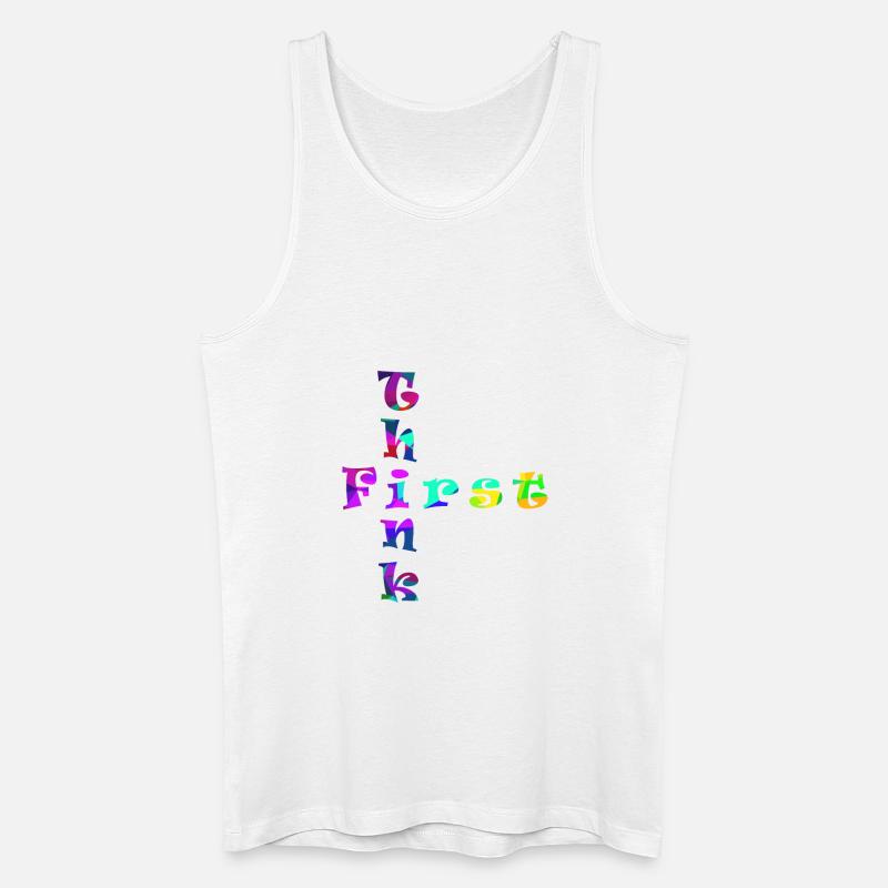 Think First - Männer Bio Tank Top - Weiß
