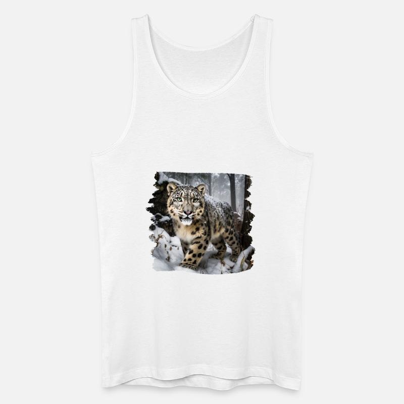 Snow Leopard Snow Leopard - Men’s Organic Tank Top - white