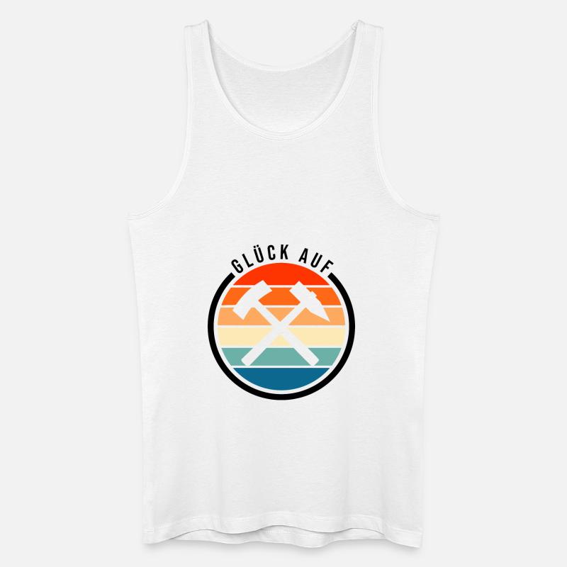 Glück auf Arzgebirg - Männer Bio Tank Top - Weiß
