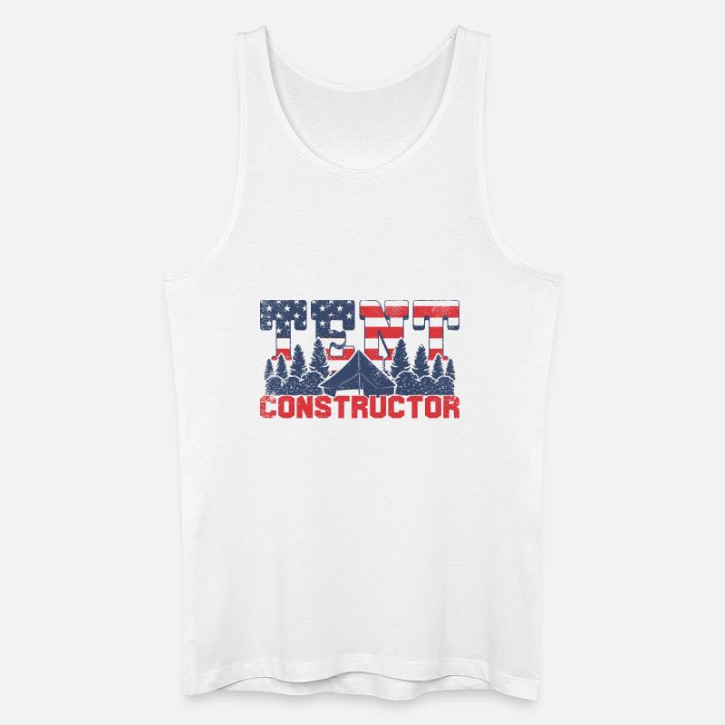 Tent constructor - Männer Bio Tank Top - Weiß
