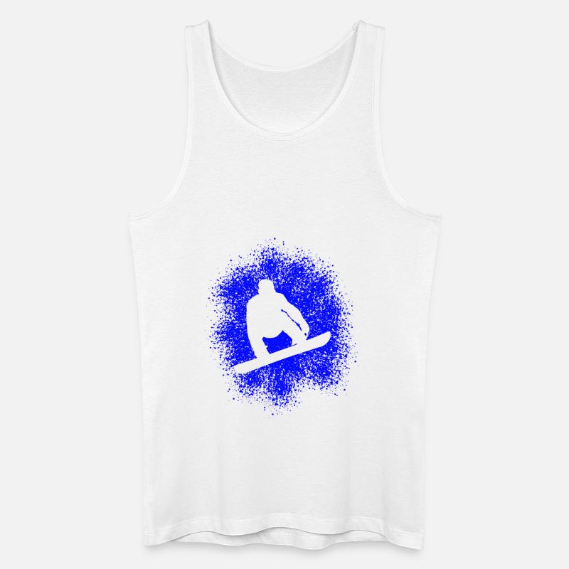 Snowboard Wintersprotler - Männer Bio Tank Top - Weiß