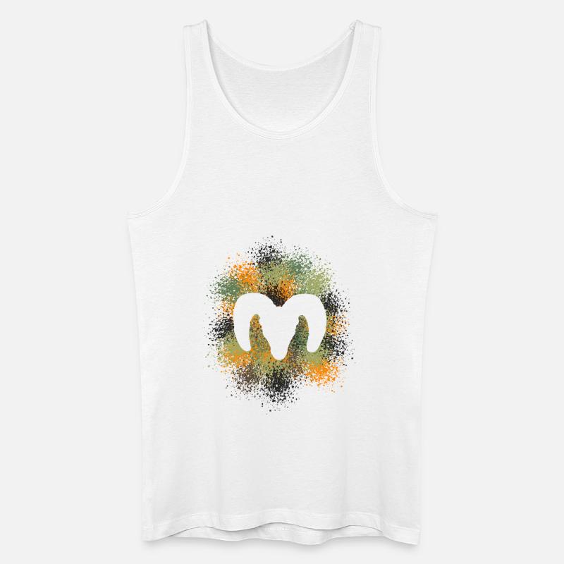 Dickhornschaf Jäger - Männer Bio Tank Top - Weiß