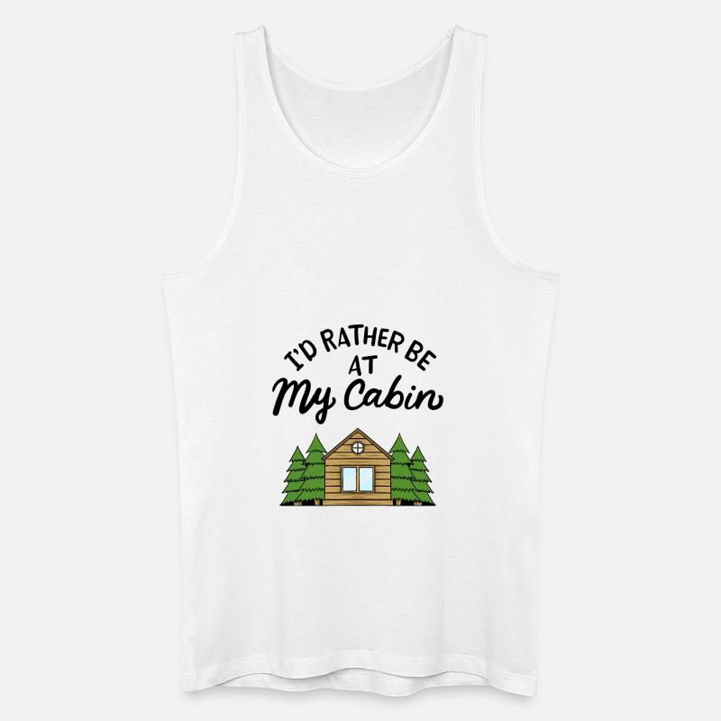 Camping Hütte Wald - Männer Bio Tank Top - Weiß