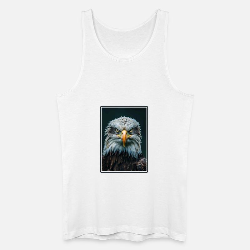 Bald Eagle Weißkopfseeadler - Männer Bio Tank Top - Weiß