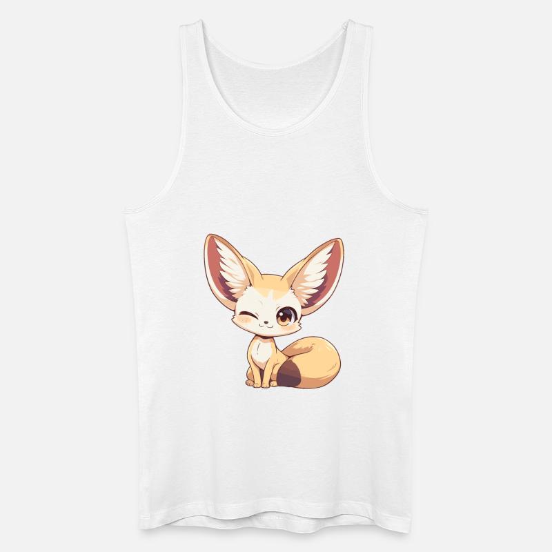 Fennec Fox Fenneks Fennek - Männer Bio Tank Top - Weiß