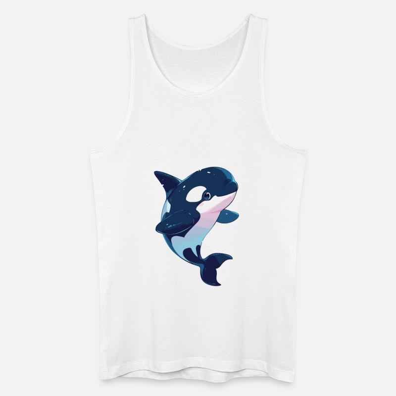 Orcas Orca - Männer Bio Tank Top - Weiß
