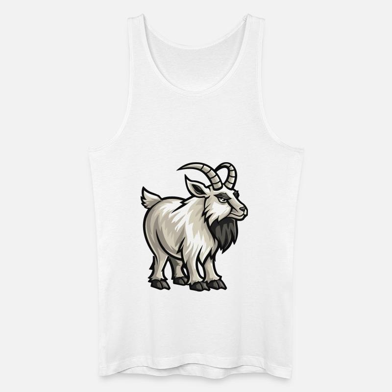 steinbock - Männer Bio Tank Top - Weiß