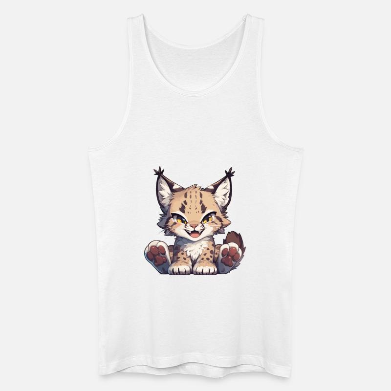 Lynx Luchse Luchs - Männer Bio Tank Top - Weiß