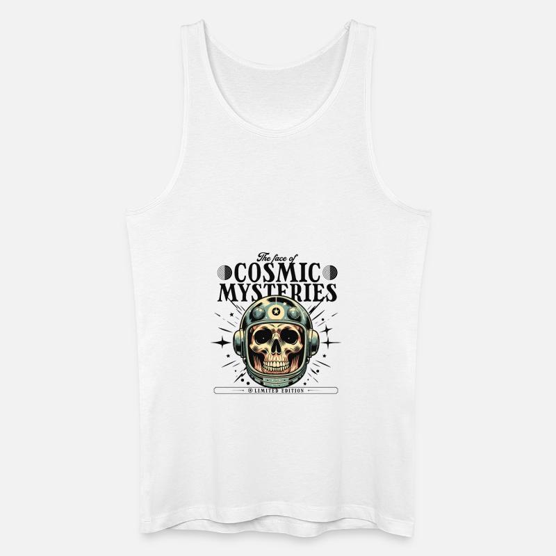 Skull Astronaut - Männer Bio Tank Top - Weiß
