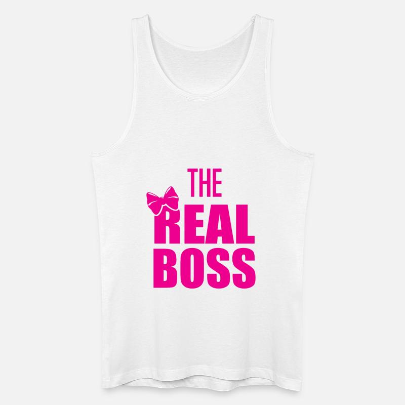 Der wahre Chef - Männer Bio Tank Top - Weiß