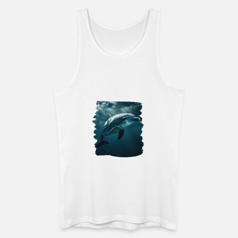 Dolphin Delfine Delfin - Männer Bio Tank Top - Weiß