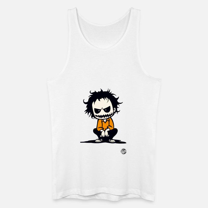 Gruseliger Halloween-Typ - Männer Bio Tank Top - Weiß