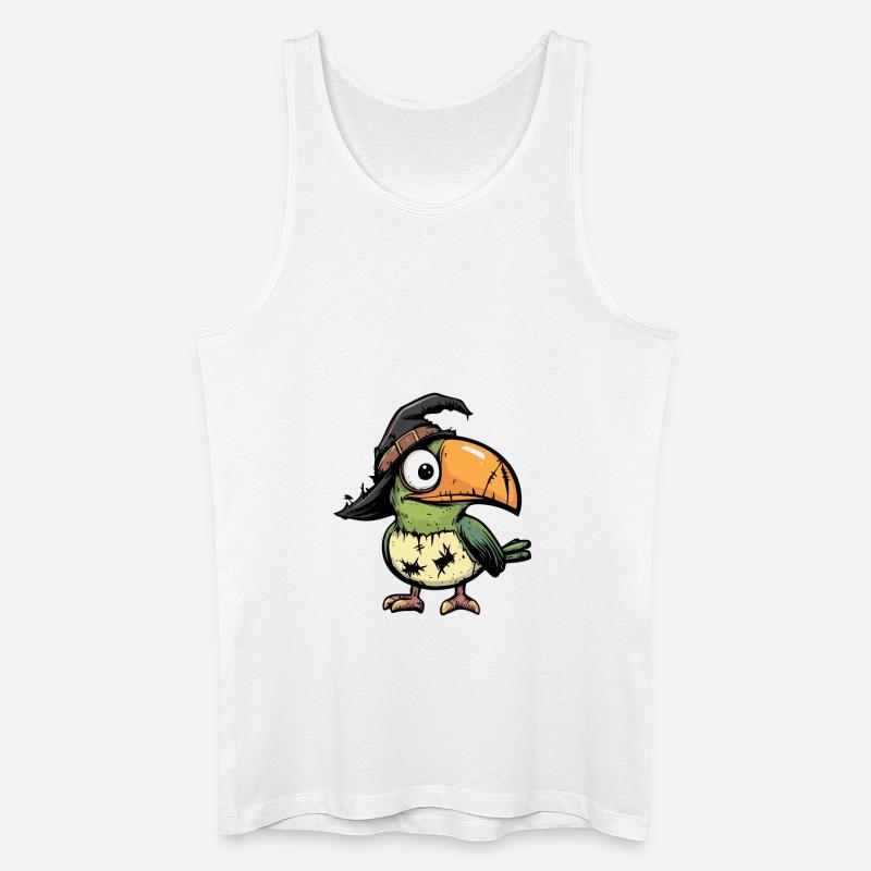 Tukan Vogel Halloween Comic Lustig - Männer Bio Tank Top - Weiß