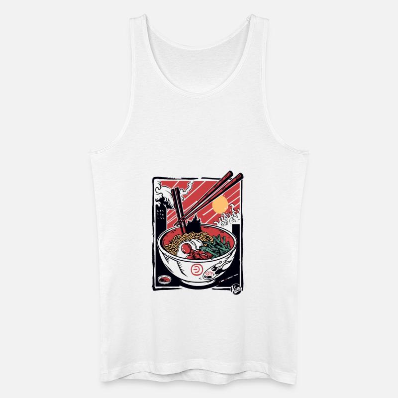 Angriff der Ramen-Stäbchen - Männer Bio Tank Top - Weiß