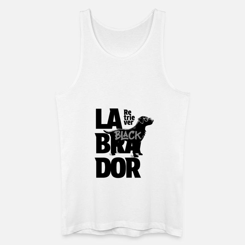 Schwarzer labrado Retriever - Männer Bio Tank Top - Weiß