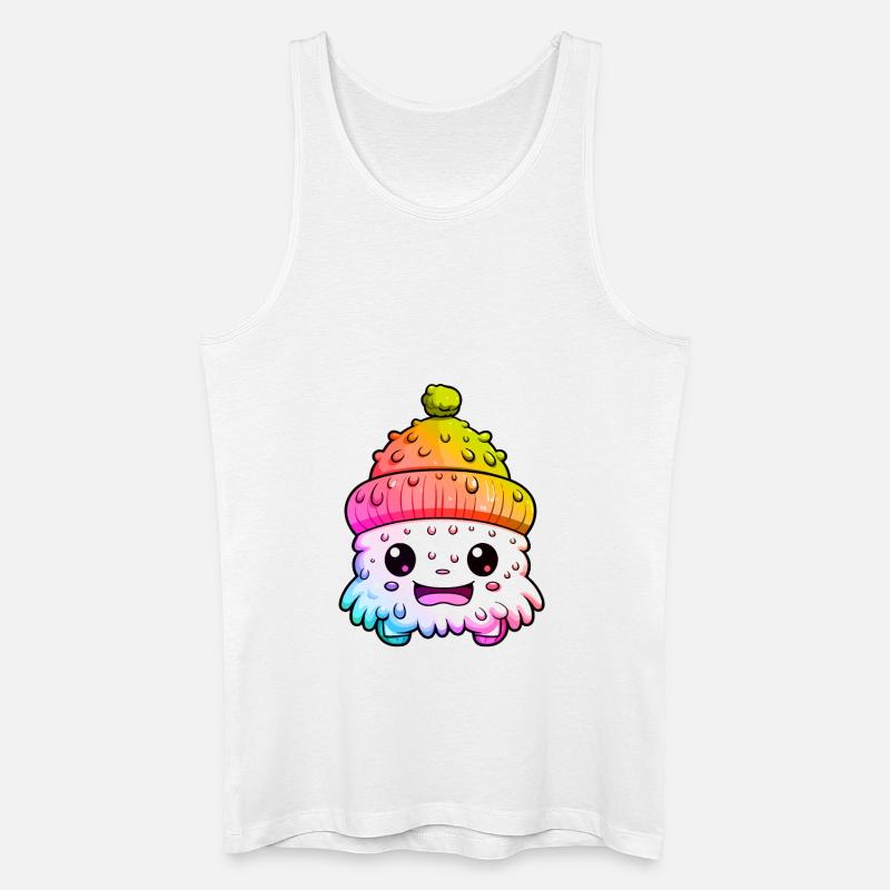Winter Eskimo Comic Winterlich - Männer Bio Tank Top - Weiß