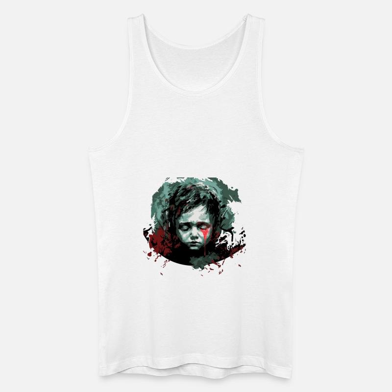 WEINENDES KIND - Männer Bio Tank Top - Weiß