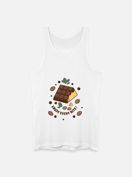 TABLETTES DE CHOCOLAT - Débardeur bio Homme - blanc