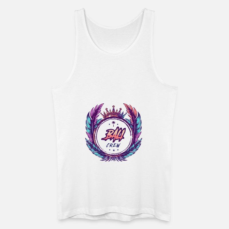 Bali Crew Bunt - Männer Bio Tank Top - Weiß