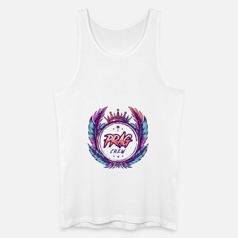 Prag Crew Bunt - Männer Bio Tank Top - Weiß