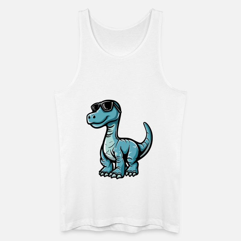 Dinosaurier brontosaurus Comic Cool - Männer Bio Tank Top - Weiß