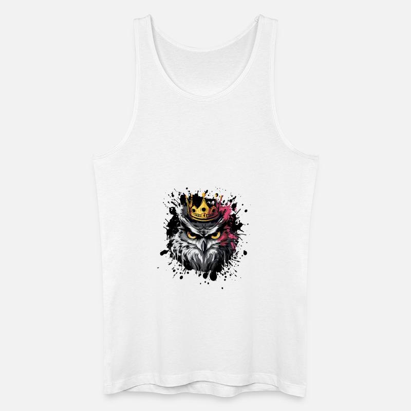 eule tier - Männer Bio Tank Top - Weiß