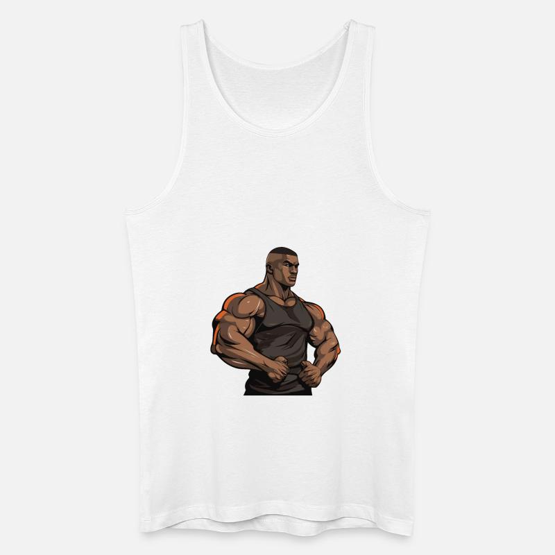 Workout Bodybuilder Muskeln - Männer Bio Tank Top - Weiß