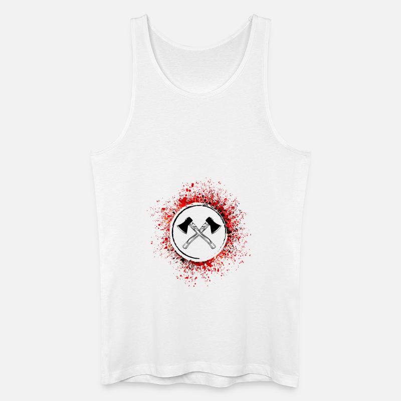 Axt Symbol - Männer Bio Tank Top - Weiß