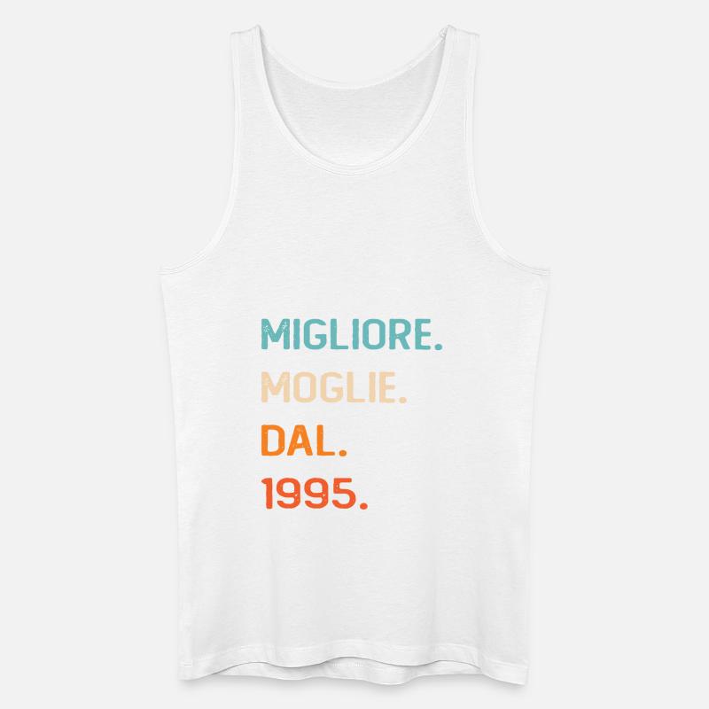 Ehefrau seit 1995 - Männer Bio Tank Top - Weiß