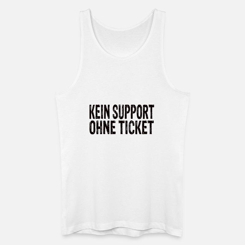 Kein Support Ohne Ticket - Männer Bio Tank Top - Weiß