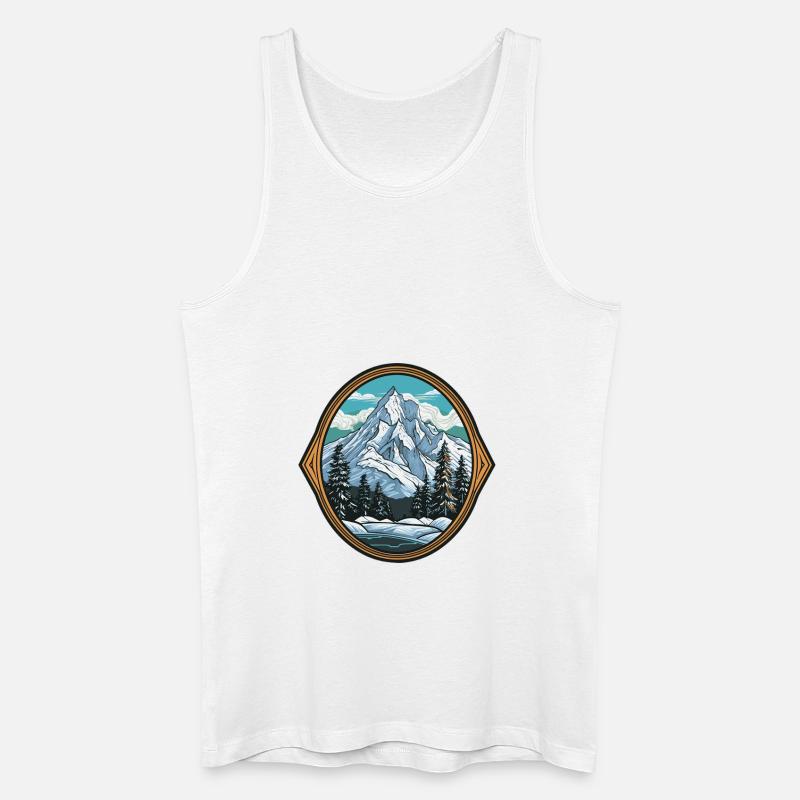 Berge Eisberge - Männer Bio Tank Top - Weiß