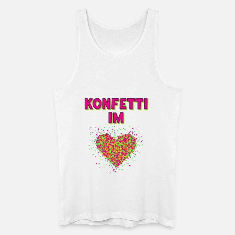 Konfetti Fasching Karneval Spaß Design - Männer Bio Tank Top - Weiß